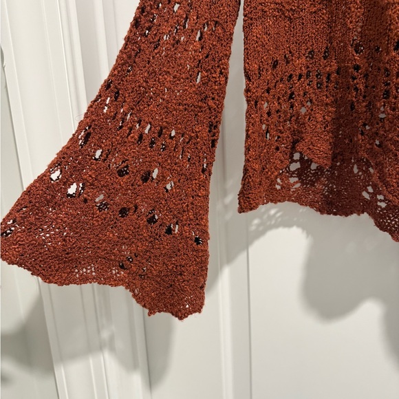 Altar'd State Rust Open-Knit Sweater - Picture 2 of 3